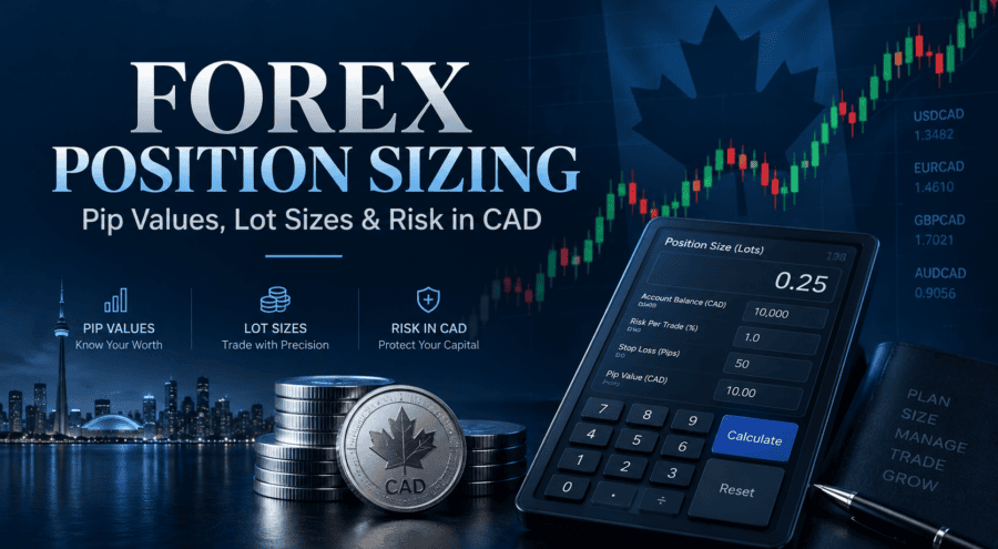 Forex Position Sizing for Canadian Traders: Pip Values, Lot Sizes & Risk in CAD