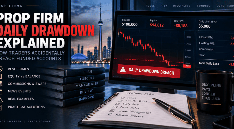 Prop Firm Daily Drawdown Explained: How Traders Accidentally Breach Funded Accounts