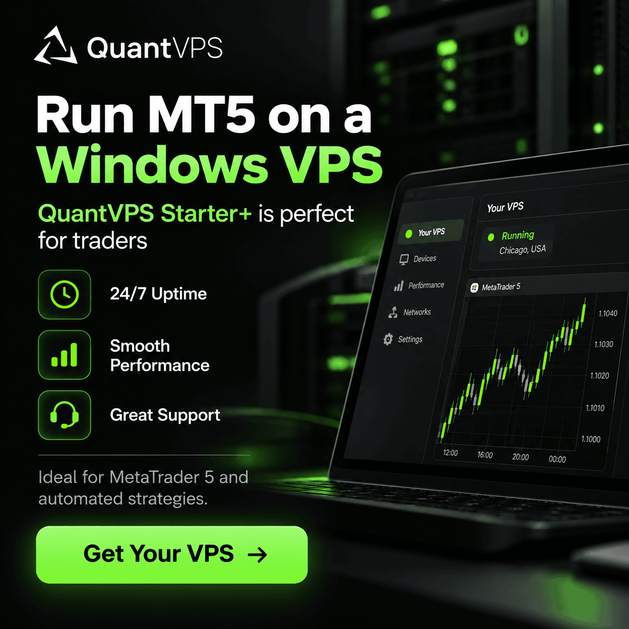 Run MT5 on a Windows VPS with QuantVPS